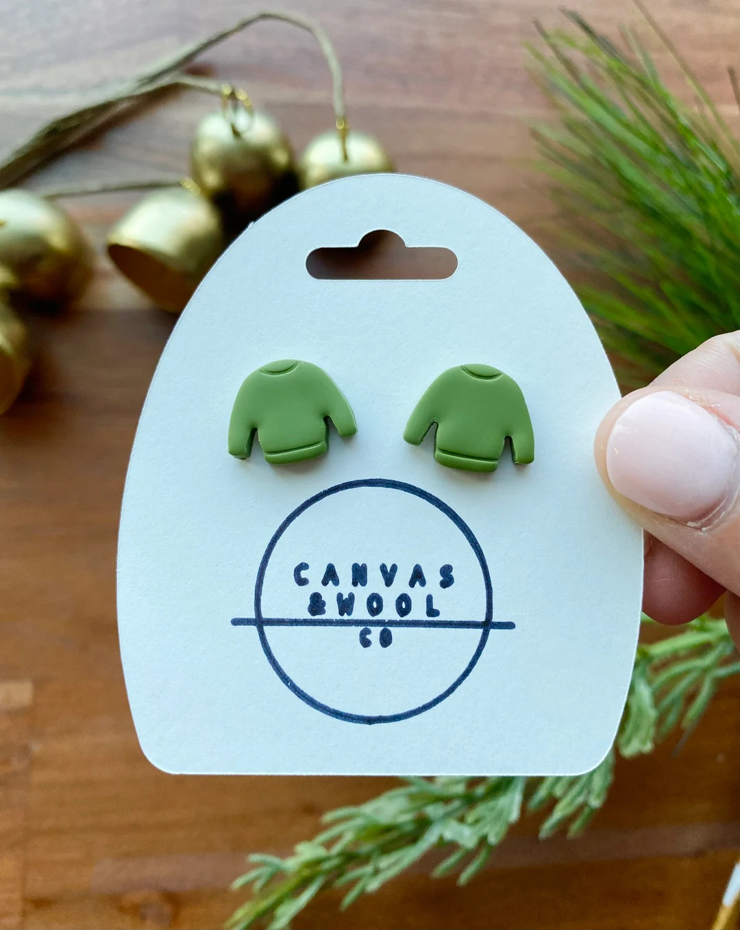Green Sweater Earring - Etsy | Etsy (US)