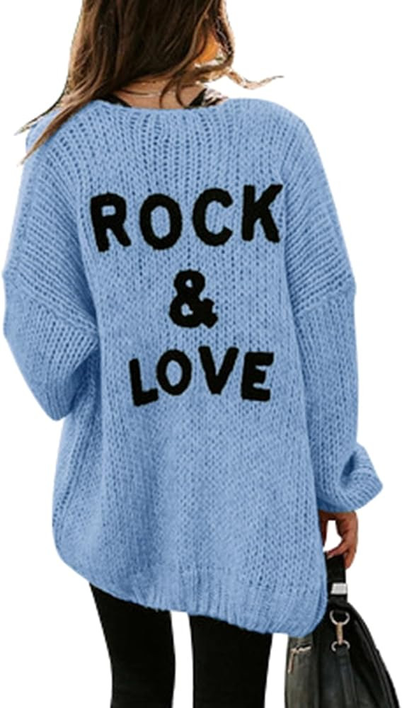 PRETTYGARDEN Women's Long Sleeve Open Front Knit Cardigans Sweaters Soft Loose Draped Coat Outerw... | Amazon (US)