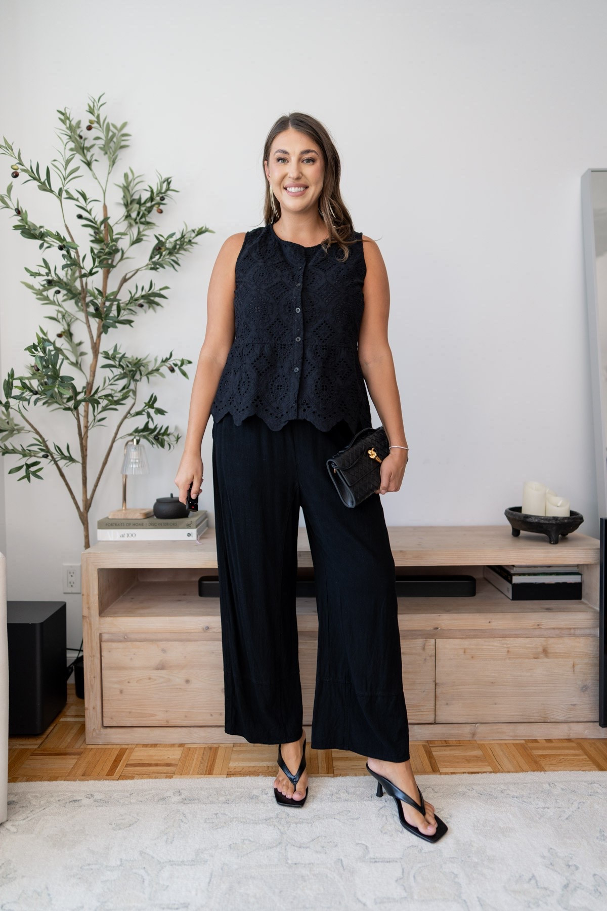 Effortlessly chic in an all-black look that works from brunch to date night. The eyelet top, flowy pants, and kitten heels make this an easy outfit you’ll reach for again and again.

black outfit, all black style, eyelet top, wide leg pants, kitten heels, neutral style, elevated casual, date night outfit, chic summer style, capsule wardrobe, minimalist fashion, effortless style, amazon fashion, everyday outfit, classy look

#LTKootd #LTKWorkwear #LTKSeasonal