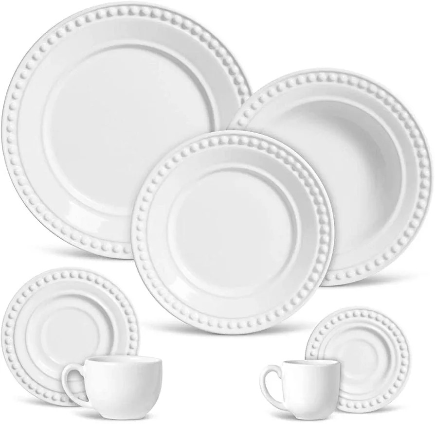 APARELHO DE JANTAR 42 PEÇAS ATENAS BRANCO | Amazon (BR)