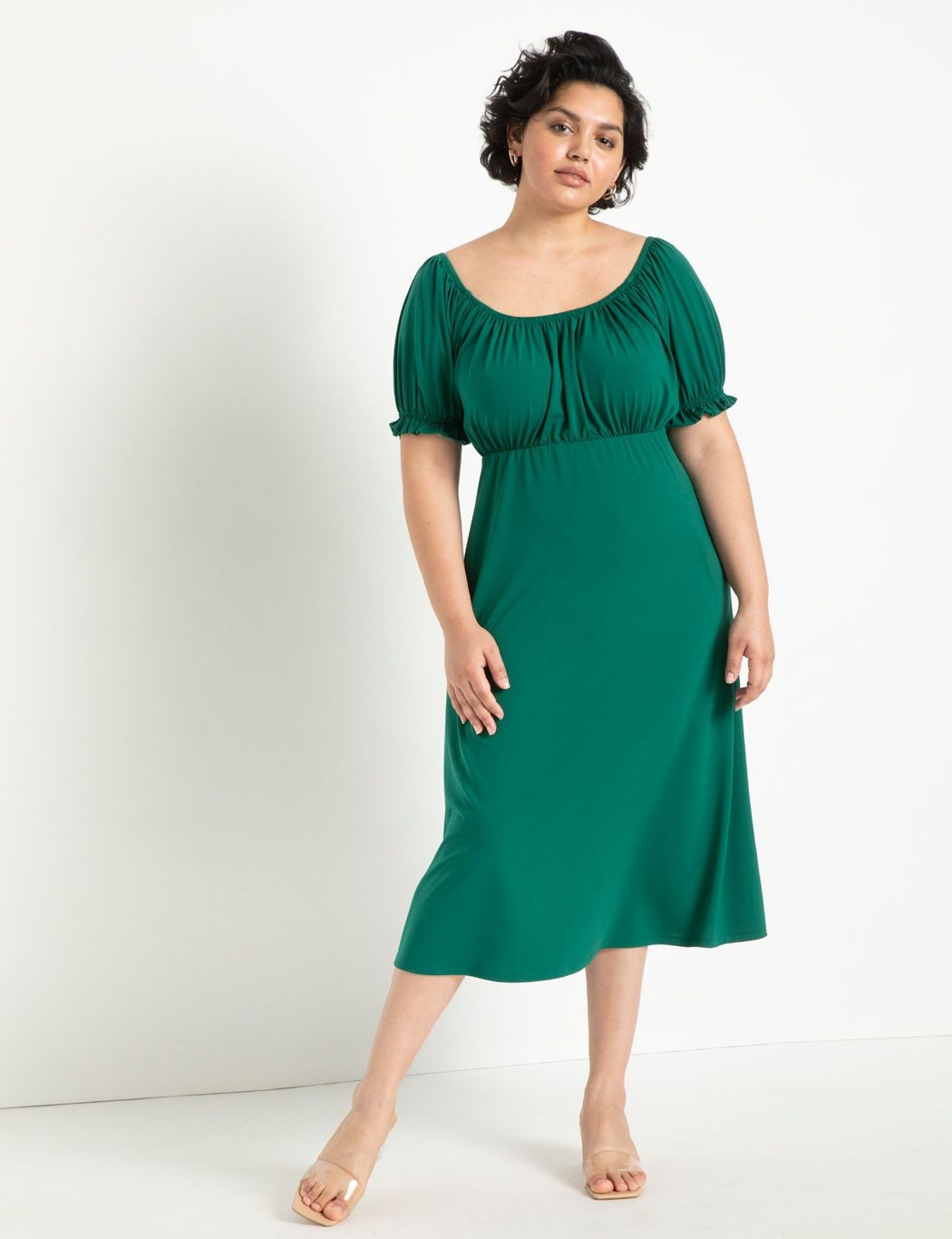 Scoop Neck Midi Dress | Eloquii