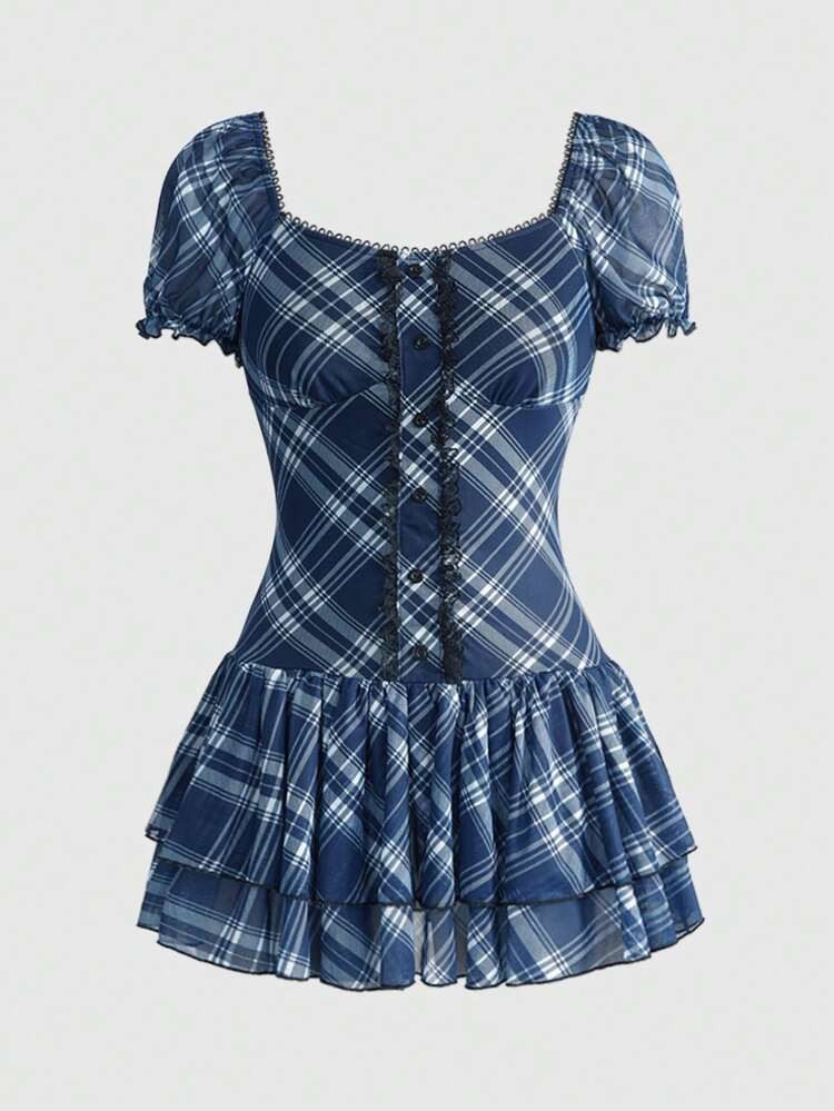 $17.61
-32%
$25.89
15% OFF For orders $16.89+
10% OFF For orders $7.49+
20% OFF For orders $26.89+

Save $0.88 off this item after joining.
ROMWE J-Fashion Spring/Summer Valentine's Day Vintage Sweet Girl Retro Plaid Print Skater Dress For Women
5.00
(1)
Size
US
2 (XS)
3 Left
4 (S)
6 (M)
8/10 (L)
Check My Size
Size Guide
Not your size? Tell us
 | SHEIN