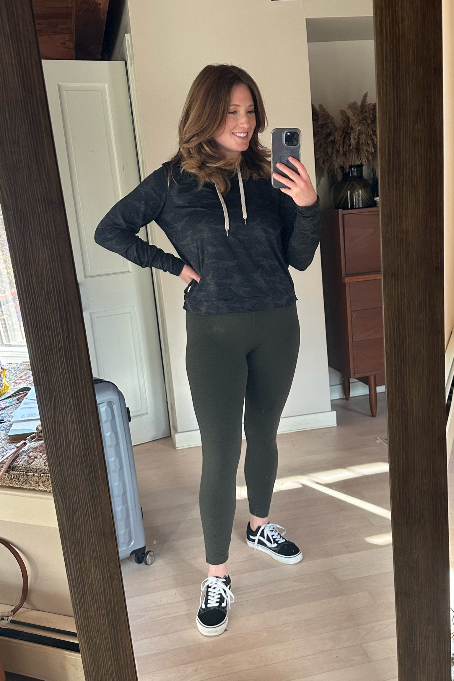My favorite travel outfit! I always grab these Vuori leggings and hoodie because they’re incredibly soft and buttery. They’re the most comfortable things I own and the quality is unmatched. I think I’ve worn this on every flight for the past few years 🤷🏼‍♀️😂  Peep the black Vans! They’re the perfect simple black travel sneaker because they go with everything. 

#LTKfit #LTKHoliday #LTKtravel
