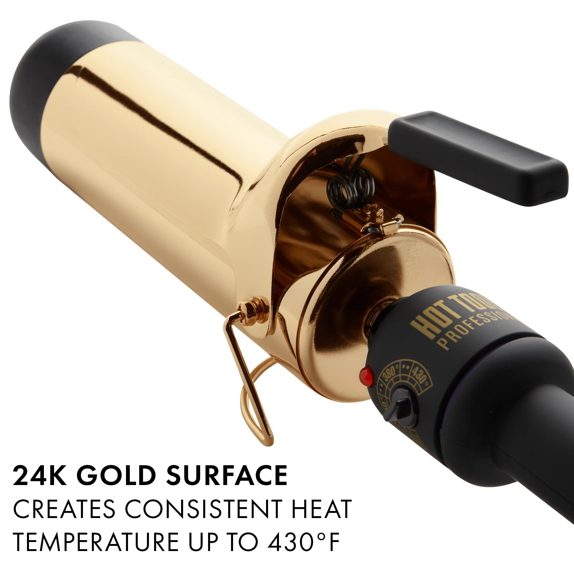 HOT TOOLS Pro Artist 24K Gold Jumbo Curling Iron | Long Lasting, Defined Curls (2 in) | Amazon (US)