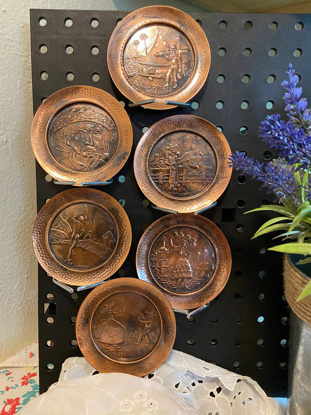 Set of 6 Small Copper Relief Plates - Etsy | Etsy (US)