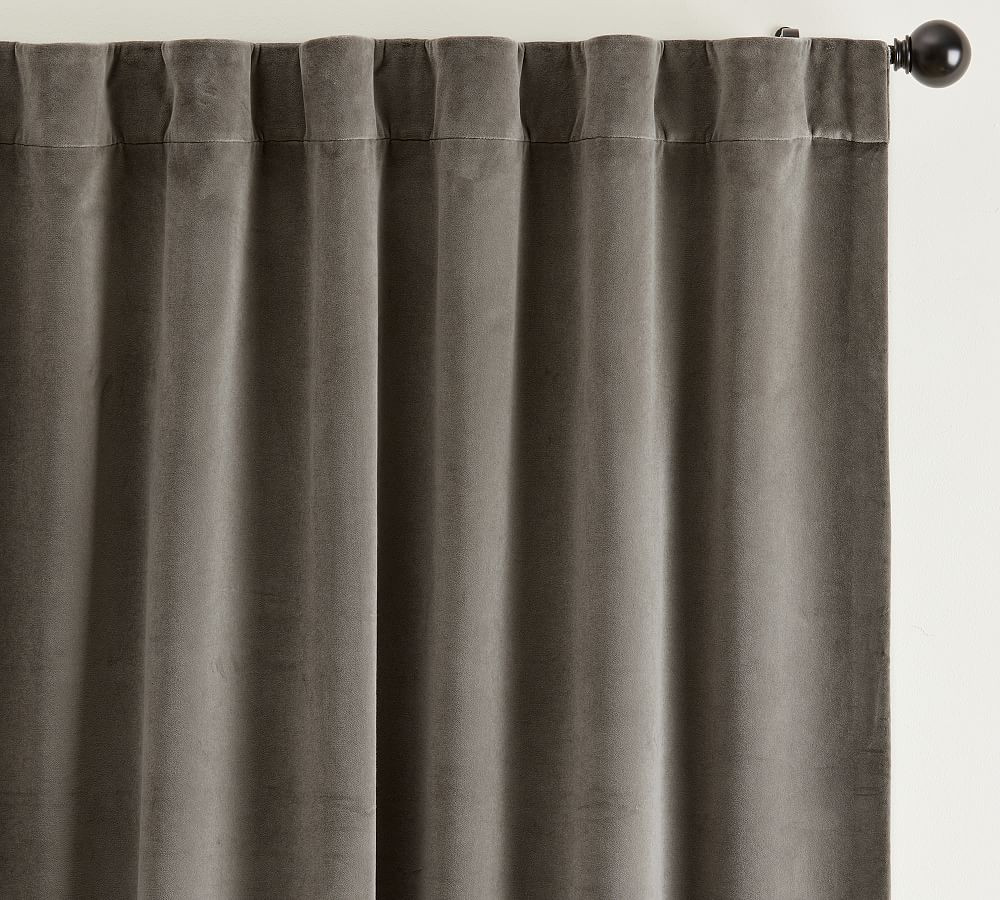 Velvet Twill Blackout Curtain | Pottery Barn (US)