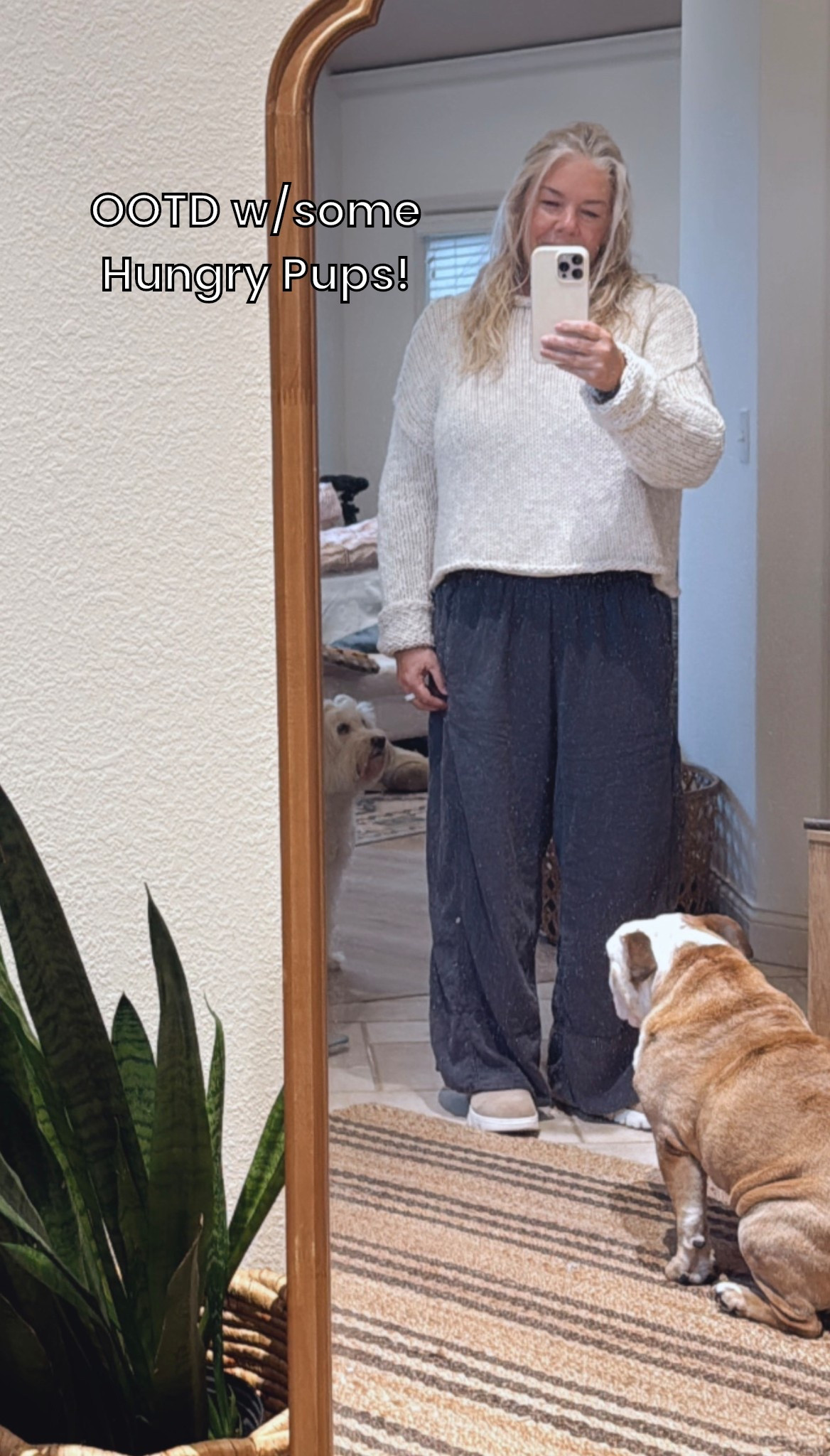 Headed to Sunday Service and the pups were not having my selfie time they wanted to eat! #springoutfit2026

#LTKOver40 #LTKSeasonal #LTKMidsize