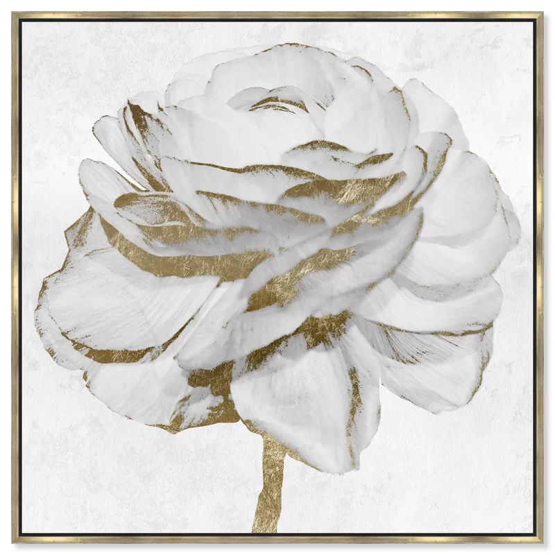 Signature White Gold Peony by Oliver Gal | Wayfair North America