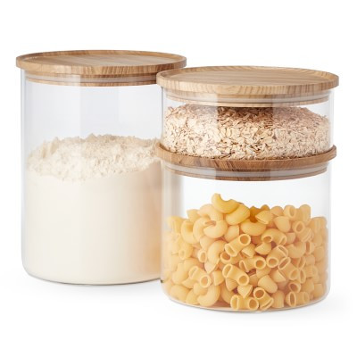 Hold Everything Stacking Glass Canister | Williams-Sonoma
