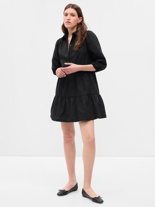 Tiered Mini Shirtdress | Gap (US)