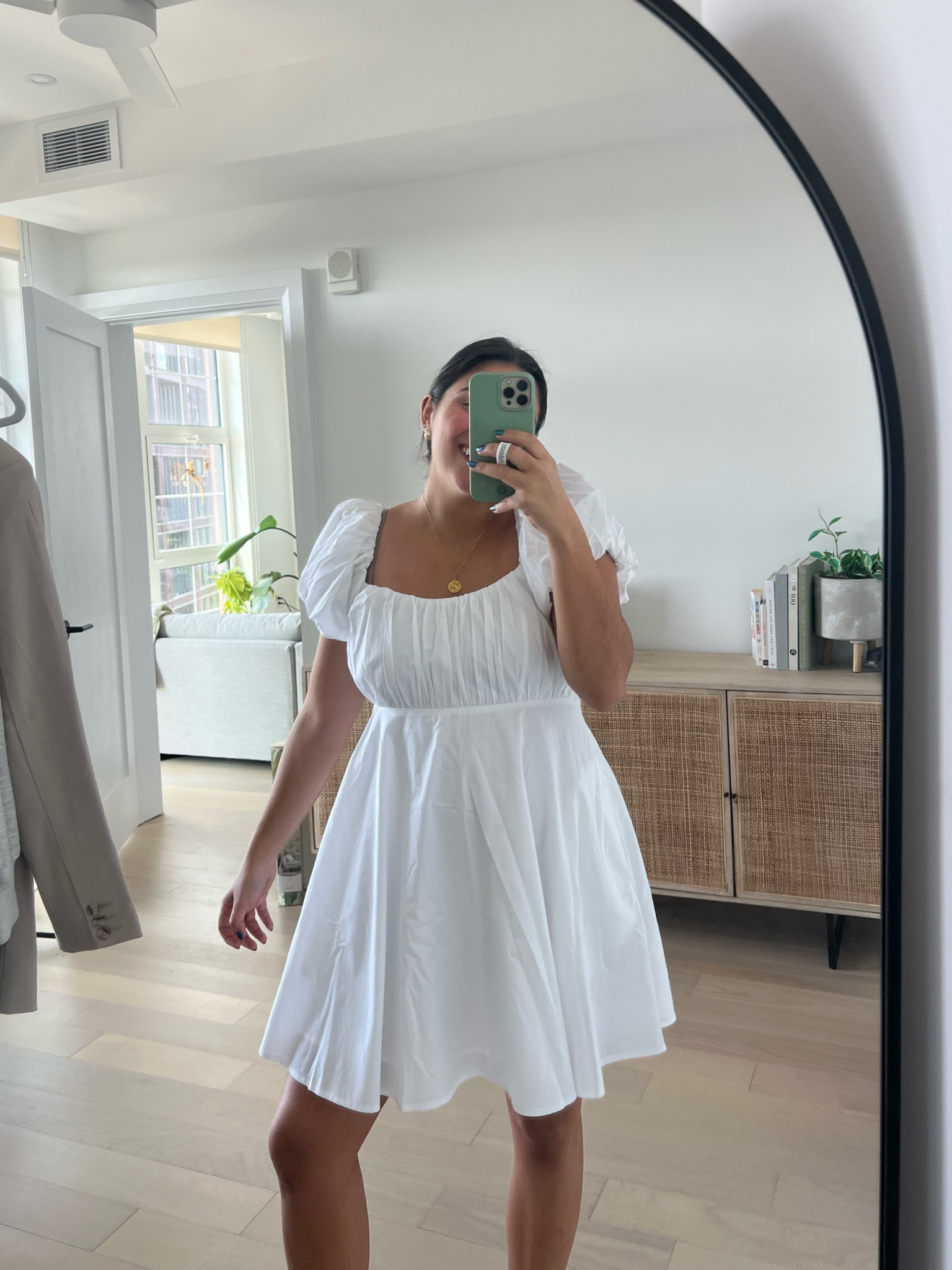 Love this comfy puff sleeve dress from Abercrombie. Great for a bridal shower, baby shower, graduation, any occasion! Super comfortable, has pockets, and is true to size (wearing an M)

#LTKSeasonal #LTKstyletip #LTKunder50