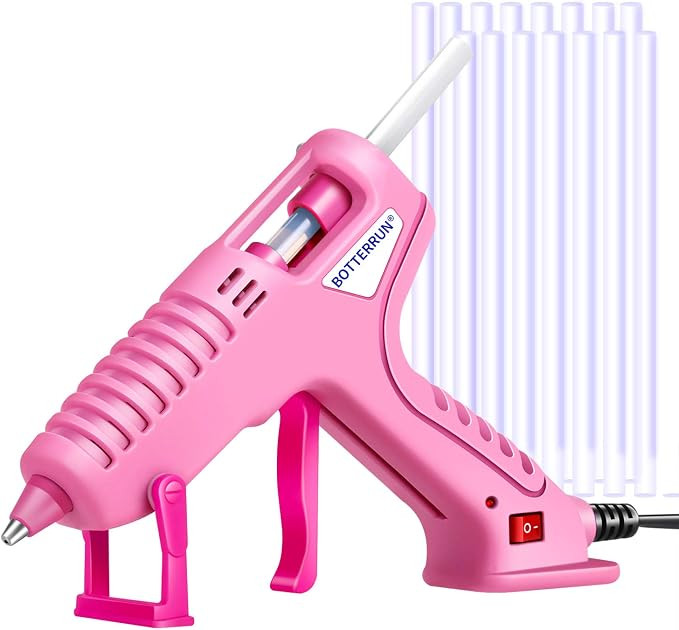 Hot Glue Gun, BOTTERRUN 60W Mini Hot Melt Glue Gun Kit with 15pcs 5.9inch Adhesive Glue Sticks an... | Amazon (US)