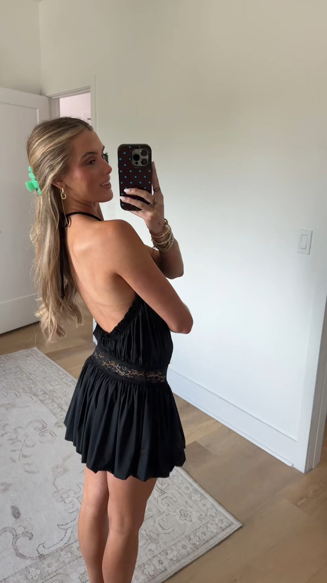 Edikted size small Bring vintage-inspired motion to your celebration ensemble in this bubble-hem minidress that has a halter neck, lacy trim and an alluring open back

#LTKootd #LTKSeasonal #LTKdayinmylife