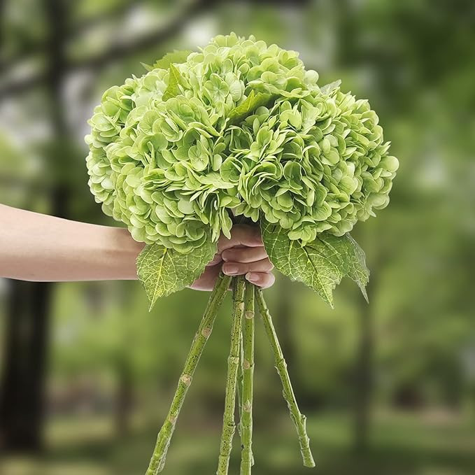 YalzoneMet Artificial Flowers Hydrangea 3 Pcs Lifelike Real Touch Fake Latex 21inch Large Hydrang... | Amazon (US)