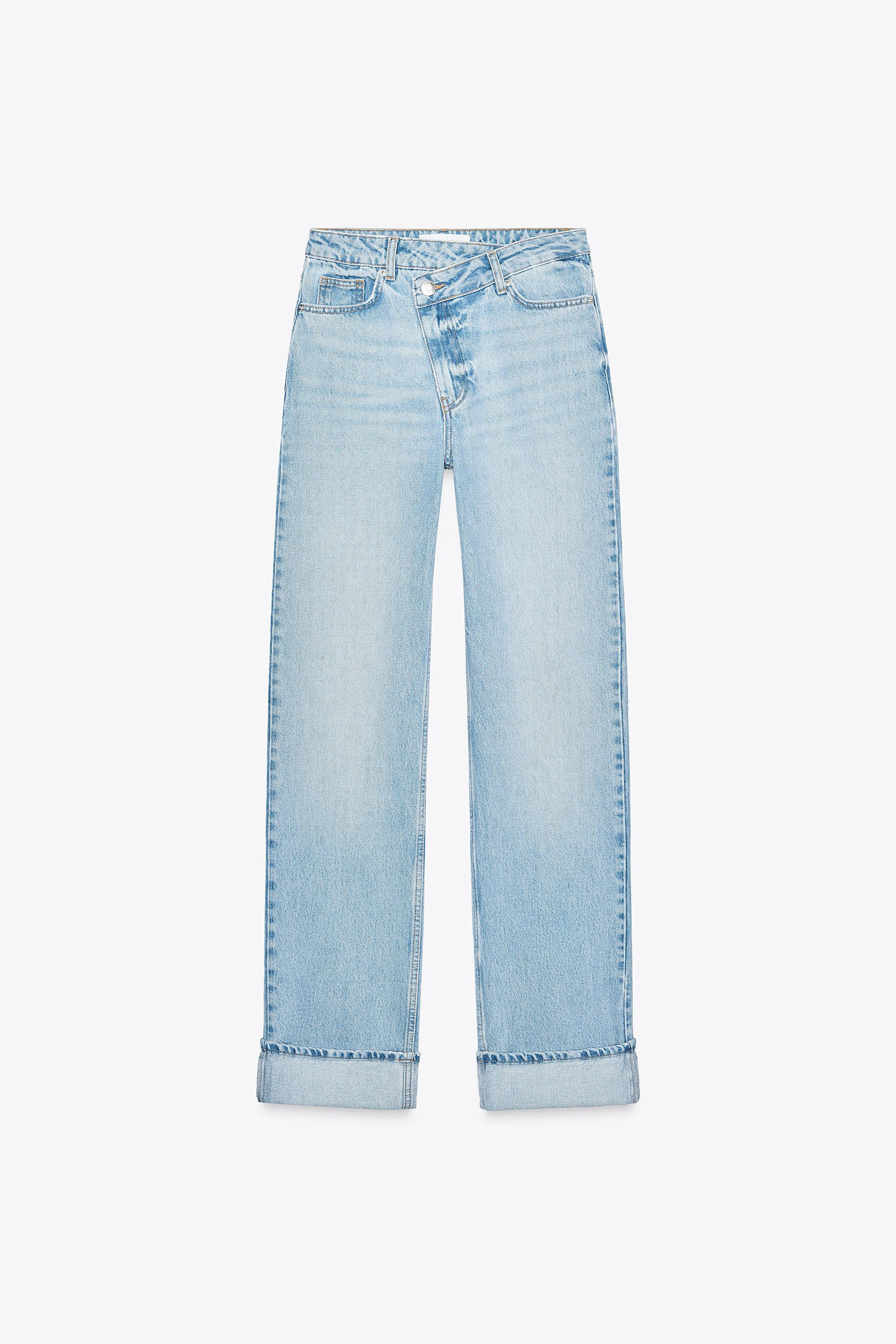 Z1975 STRAIGHT FULL LENGTH HIGH-WAIST WRAP WAIST JEANS | Zara US