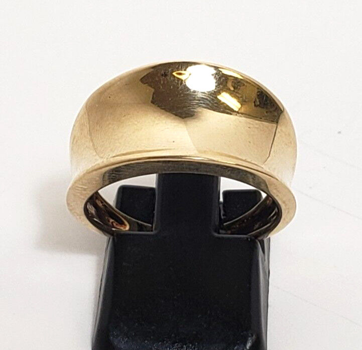 LOVELY 10K YELLOW GOLD CONCAVE BAND RING size 7.25  | eBay | eBay US