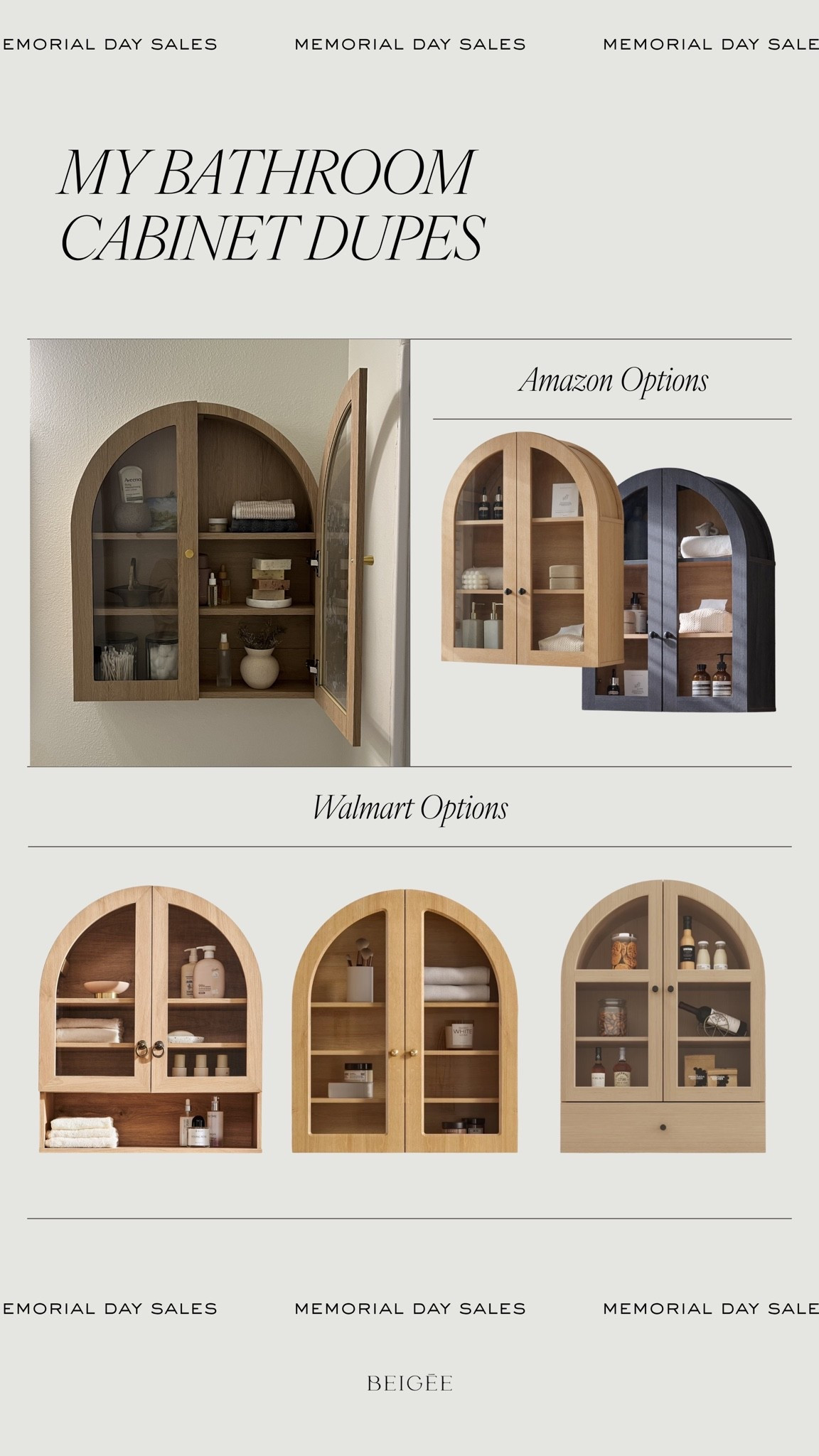Some great dupes of my most loved bathroom wall cabinet.
