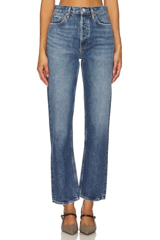 90s Pinch Waist High Rise Straight in Essence | Revolve Clothing (Global)