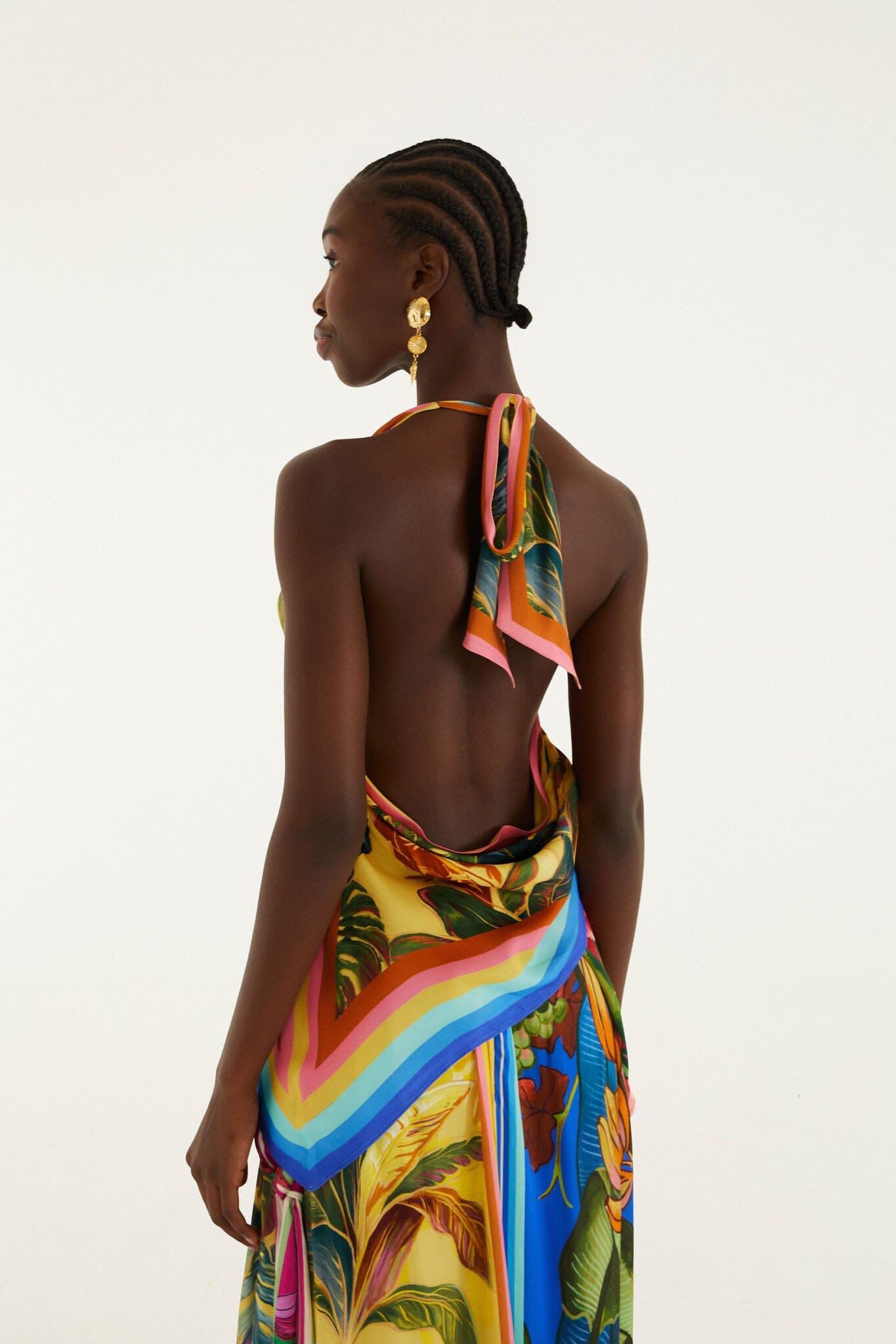 Multicolor Rainbow Summer Scarf Lenzing Ecovero Viscose Blouse | FARM Rio | FarmRio (US)