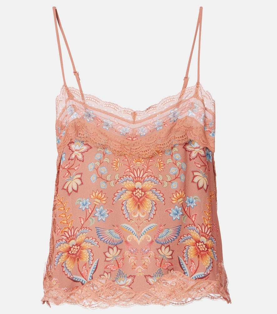 Farm Rio Lace-trimmed floral camisole | Mytheresa (US/CA)