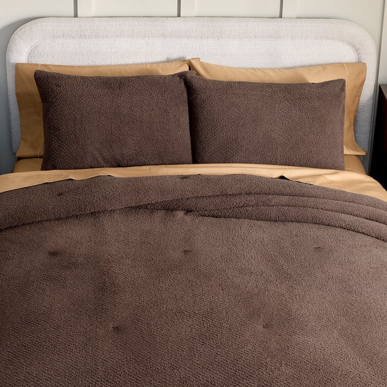 Better Homes & Gardens 3-Piece Brown Basket Cozy Knit Comforter Set, King | Walmart (US)
