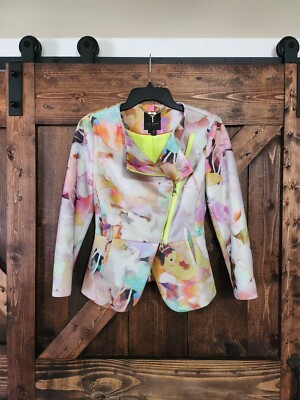 NEW & RARE Ted Baker Electric Daydream Biker Saamsa Jacket 'Movie' HANNA MARIN 1 | eBay | eBay US