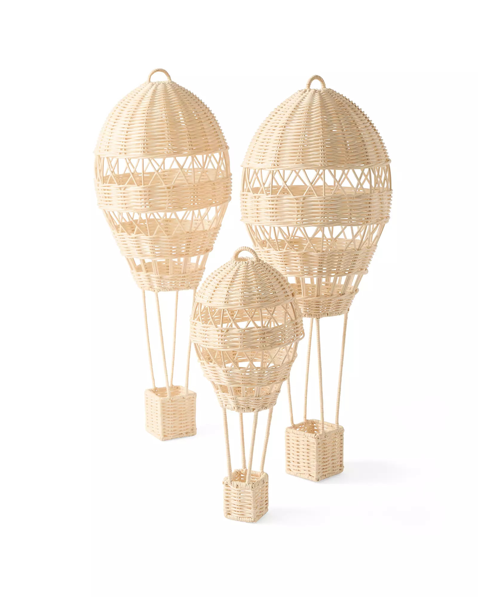 Wicker Hot Air Balloons (Set of 3) | Serena and Lily