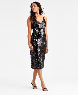 Bar III Women's Pailette Midi Dress, Macy's Exclusive - Macy's | Macy's