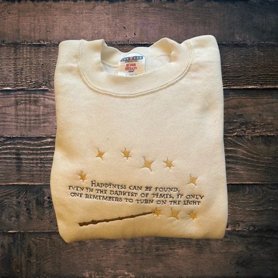 Magic Wand and Quote Sweatshirt Custom Embroidered Sweatshirt | Etsy | Etsy (US)