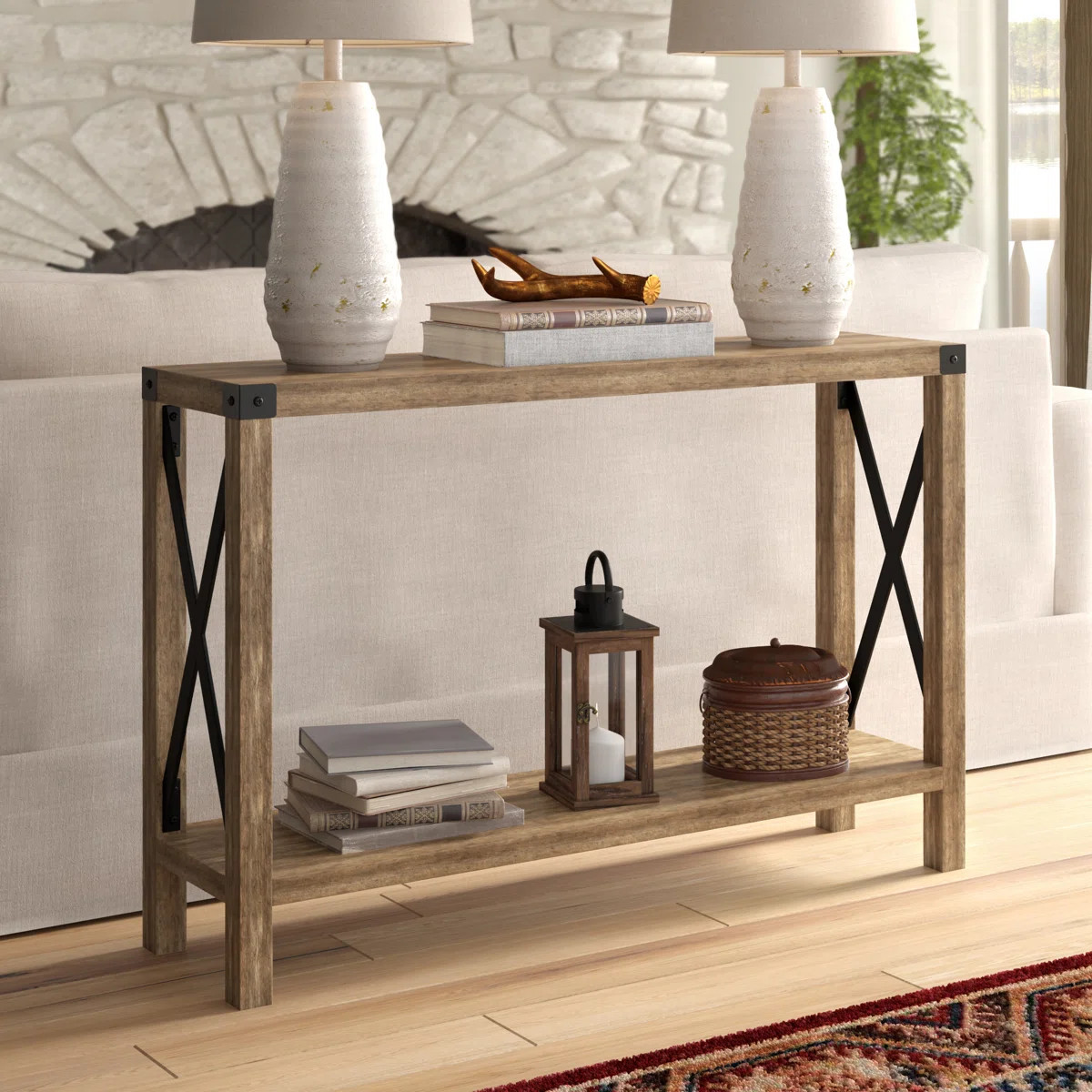 Larenda Entryway Table with Open Shelf Storage | Wayfair North America