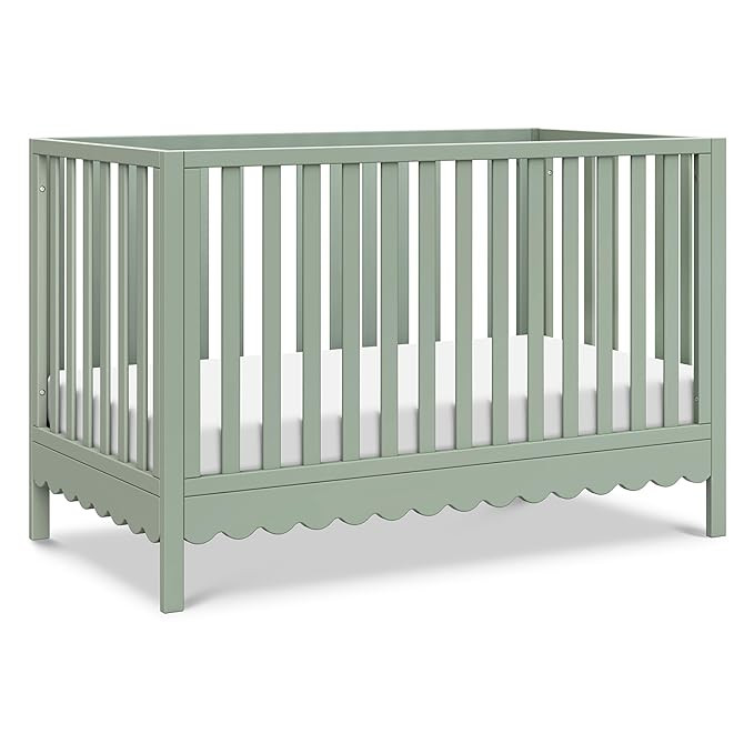 DaVinci Sammy Scallop 4-in-1 Convertible Crib in Light Sage, GREENGUARD Gold Certified | Amazon (US)