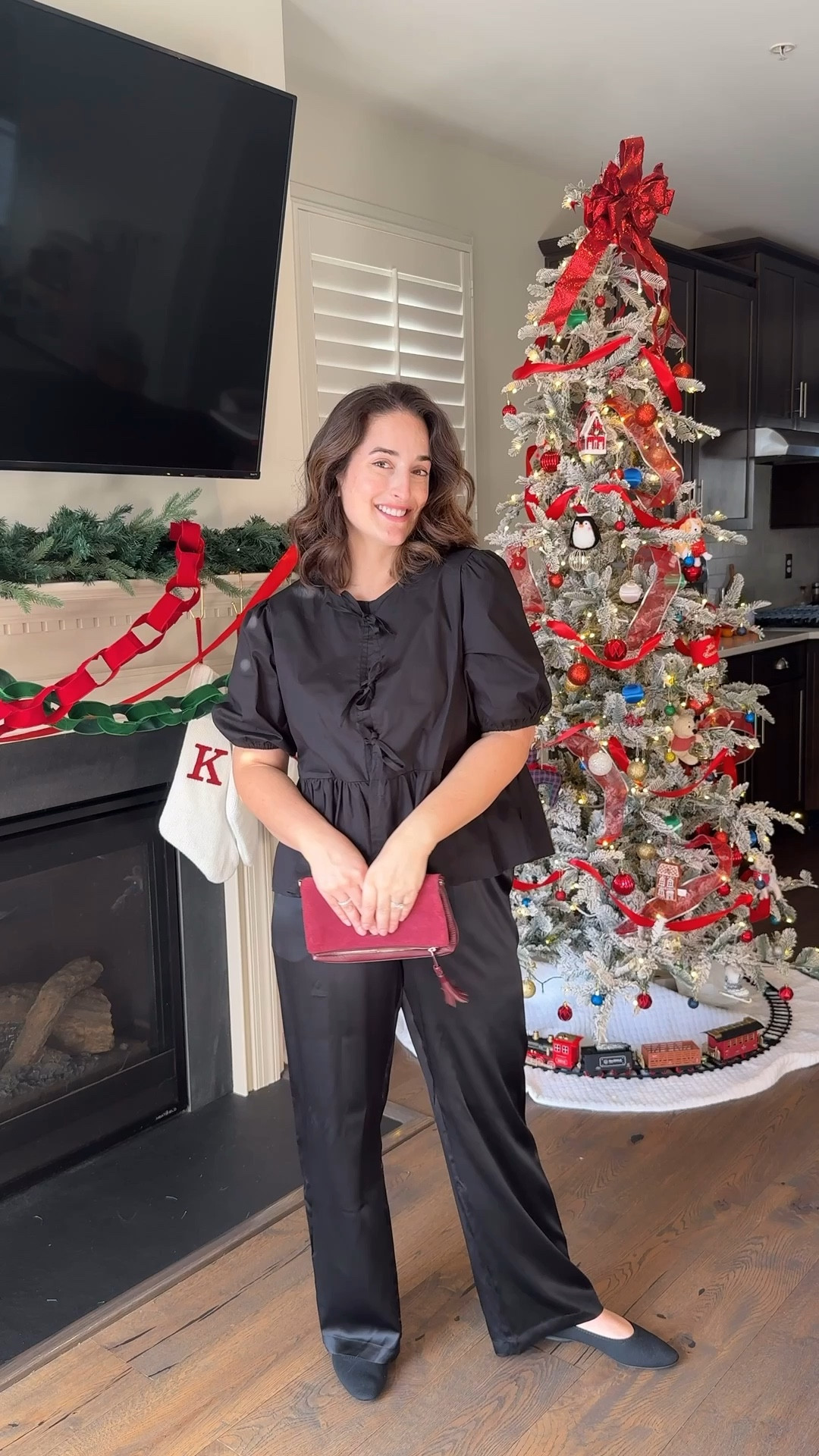 If you’re looking for chic holiday outfit ideas, this bow front top styled with silk pants is a go-to. The bow detail adds a festive touch while the silk pants keep it polished and elevated. Add a pop of color in your accessories if you’re feeling extra festive! 

#LTKWorkwear #LTKootd #LTKHoliday