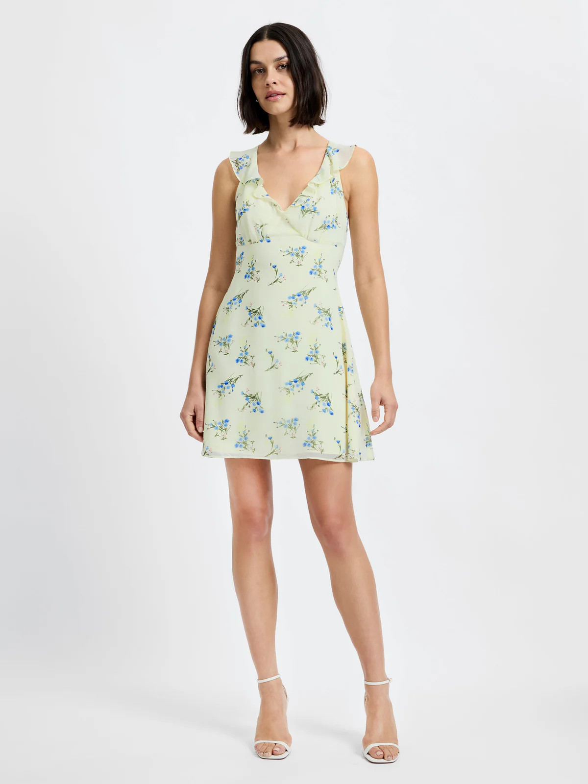 MARINA SILKY FLEUR MINI DRESS | French Connection (US)