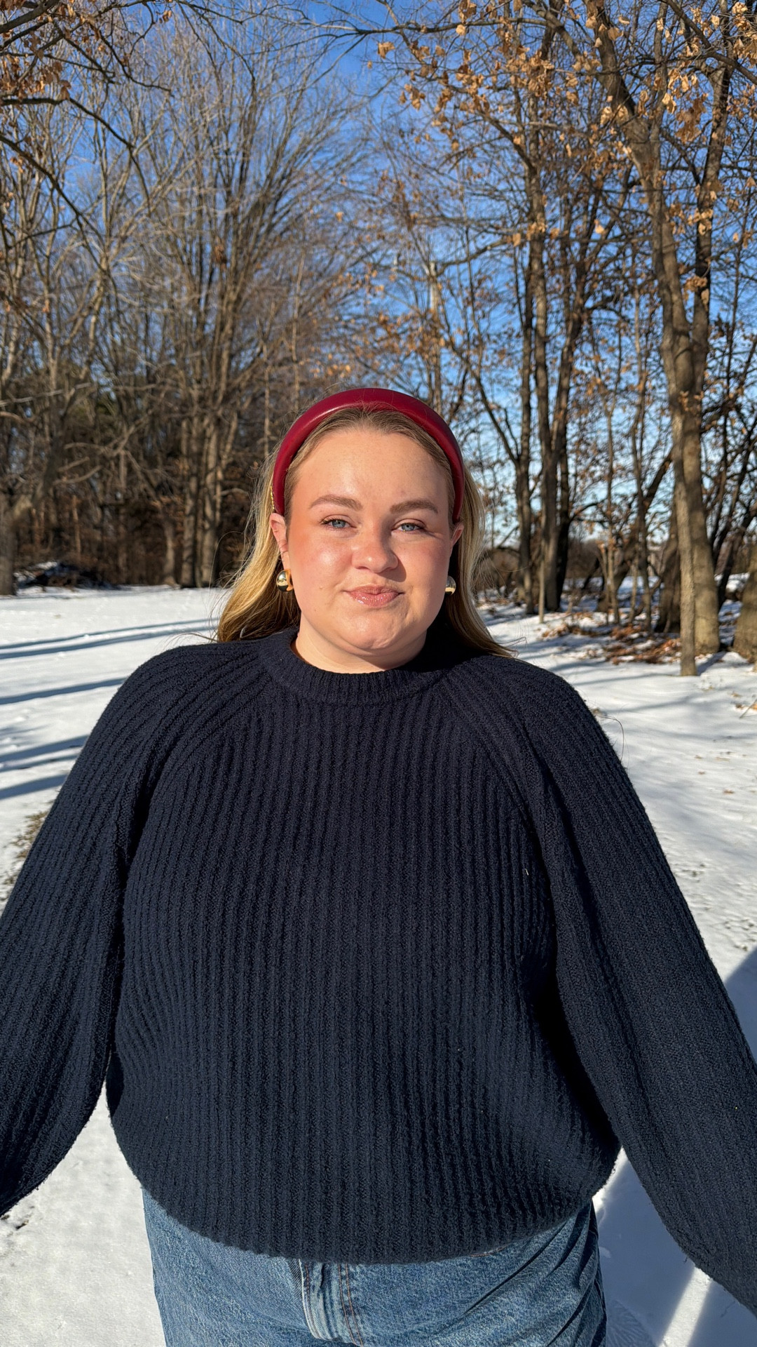 The snow is melting in mid Missouri, and this sweater from Maxwell is just on repeat this winter ❄️

#LTKMidsize #LTKootd