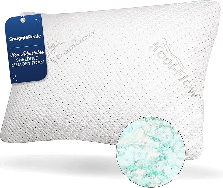 Snuggle-Pedic Shredded Memory Foam Pillow - The Original Cool Pillows for Side, Stomach & Back Sl... | Amazon (US)