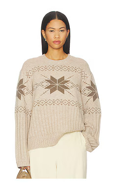 Tularosa Sammara Fair Isle Sweater in Tan Multi from Revolve.com | Revolve Clothing (Global)