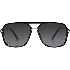 SOJOS Sunglasses for Women & Men, Square, Retro, Polarized Lens, Trendy Aviator, 90s Shades | Amazon (US)
