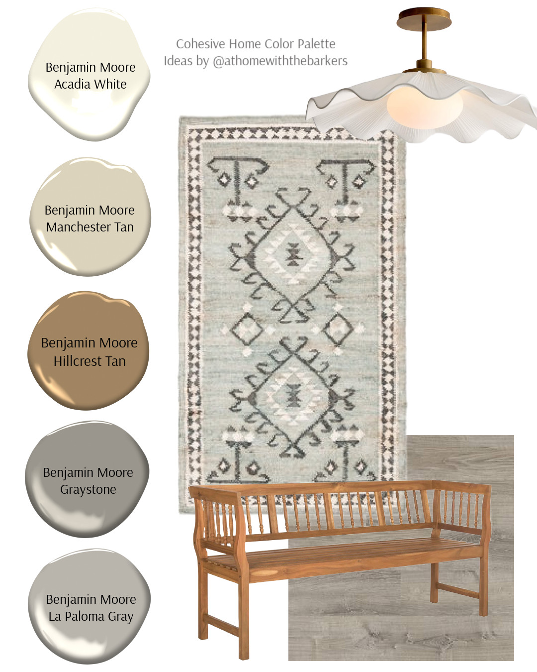 How to warm up gray flooring with tans and warm wood 

 #LTKHome #LTKSaleAlert