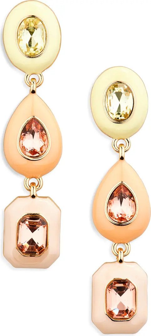 Enamel Bezel Drop Earrings | Nordstrom Rack