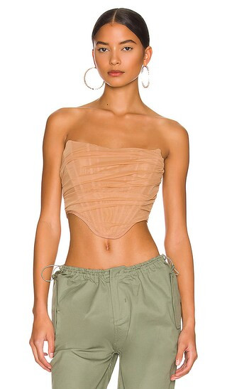 Savannah Corset Top in Nude | Revolve Clothing (Global)
