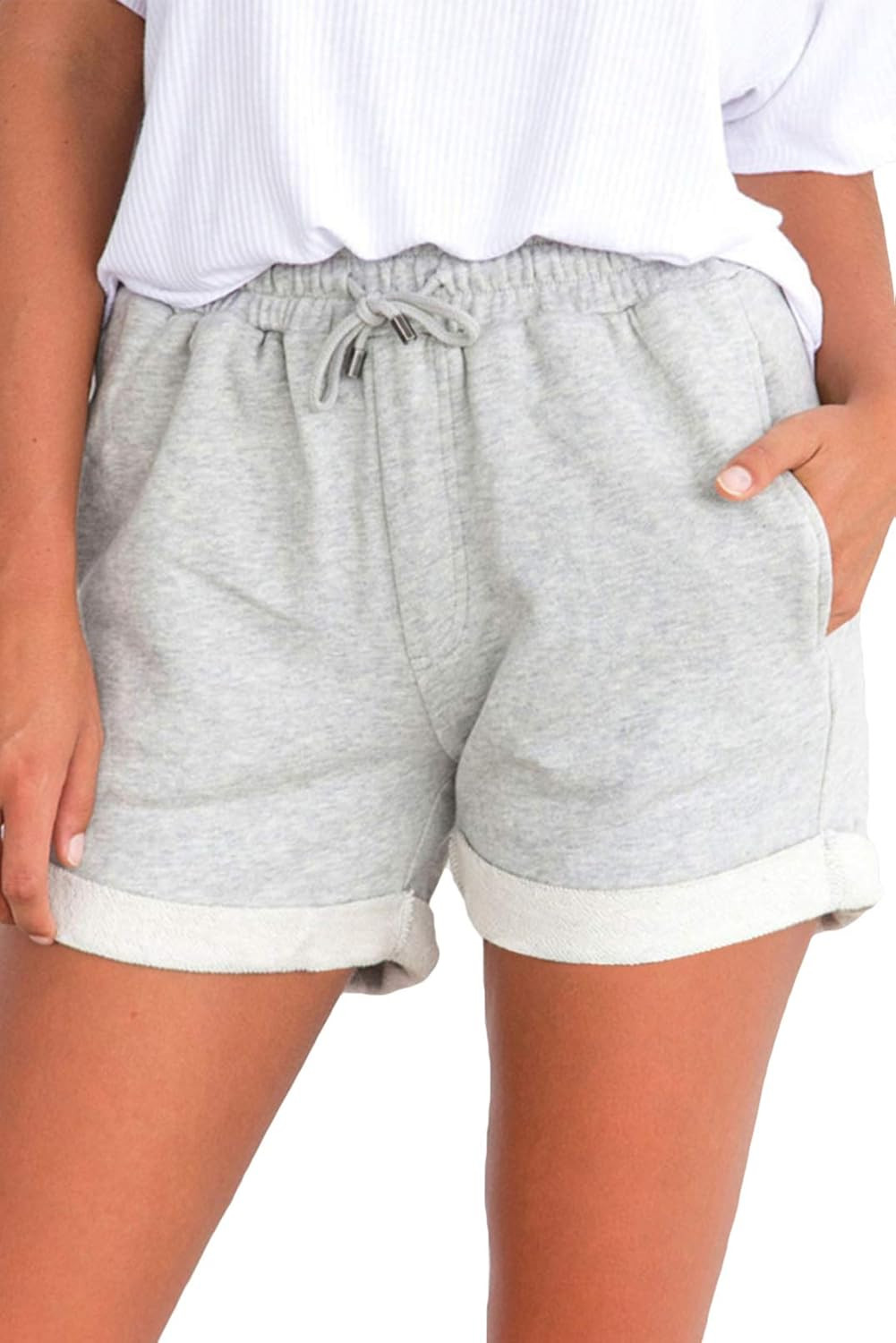 Paitluc Sport Shorts Women Workout Shorts with Pockets for Women Mid Waist Slightly Stretchy Ligh... | Amazon (US)