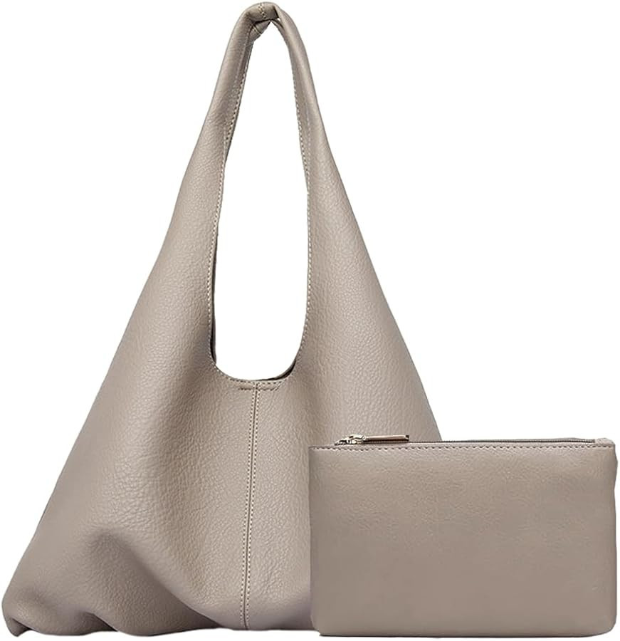 Slouchy Hobo Bags for Women Retro Vegan Leather Purse Luxury Designer Shoulder Bag Fashion Shoppi... | Amazon (US)