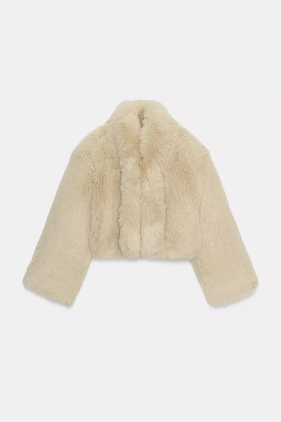 SHORT FAUX FUR COAT | Zara UK