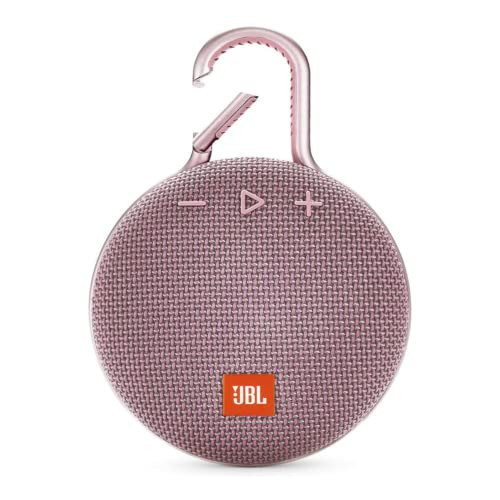 JBL Clip 3, Dusty Pink - Waterproof, Durable & Portable Bluetooth Speaker - Up to 10 Hours of Play - Includes Noise-Cancelling Speakerphone & Wireless Streaming | Amazon (US)