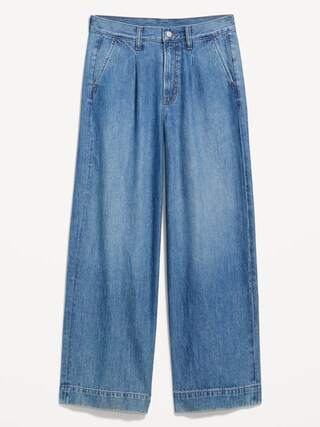 Extra High-Waisted Sky-Hi Wide-Leg Trouser Jeans | Old Navy (US)