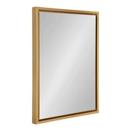 Kate and Laurel Evans Glam Floating Framed Wall Mirror, 18"" x 24"", Gold, Chic Rectangle Accent Mir | Walmart (US)