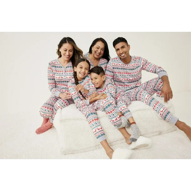 Baozhu Family Matching Christmas Pajamas Sets Dad Mom Kids Baby Deer Printing Family Parent-child... | Walmart (US)