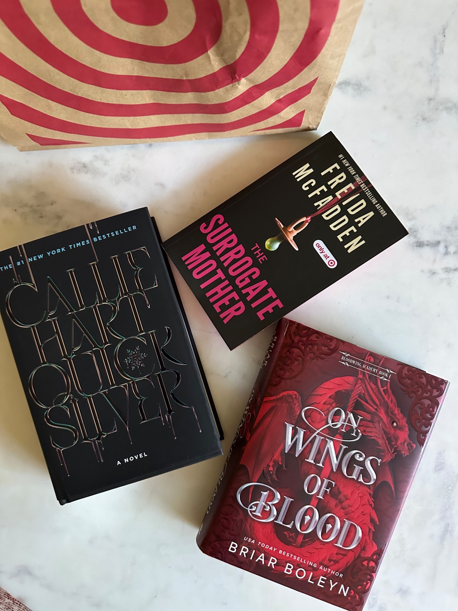 #ad ✨ @Target run somehow always turns into a book haul ✨Picked up The Surrogate Mother, On Wings of Blood, and Quicksilver —Now the real question… which one should I read first? #TargetPartner #Target #TargetBooks @shop.ltk #liketkit 

