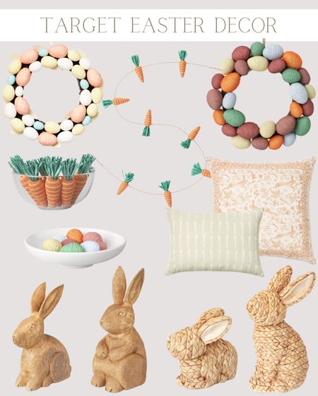 Cute target decor for Easter 








Bunny decor
Neutral Easter decor
Easter wreath 
Easter garland 
