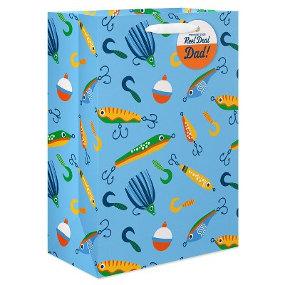 Medium Father's Day Gift Bag, Fishing 1 Bag 10"x7" | Target